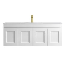 Hampton 1200mm Satin White Wall Hung Single Vanity